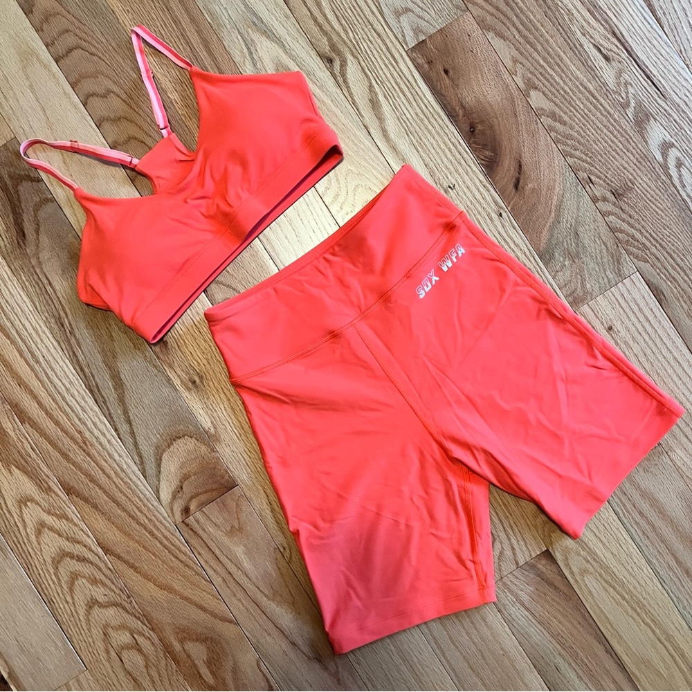 Biker Shorts:  Sarah’s Day White Fox Active in Orange